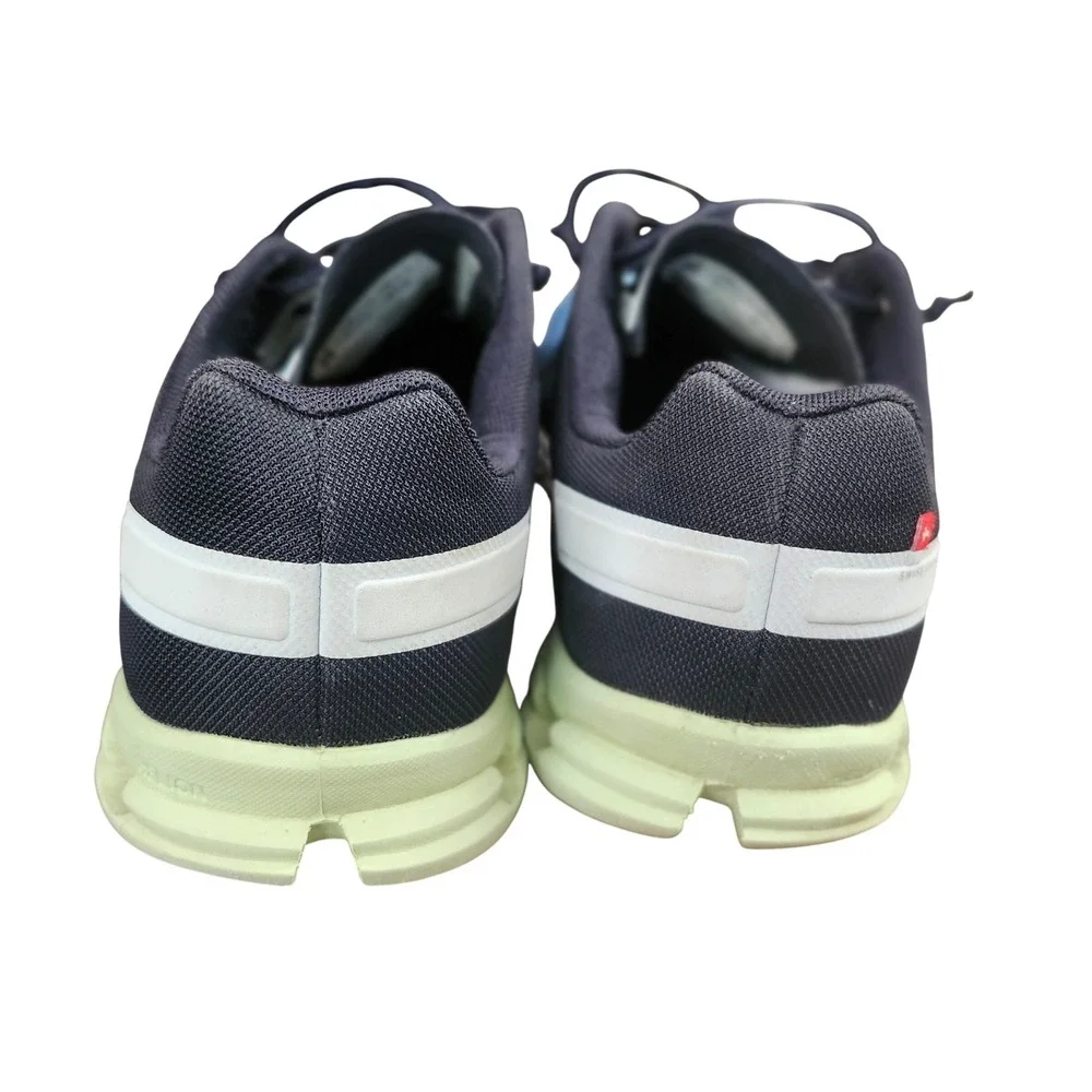 On Running Cloudflow  Mens 10 Navy Blue Lime Green Road Shoes Activewear‎ Sporty
